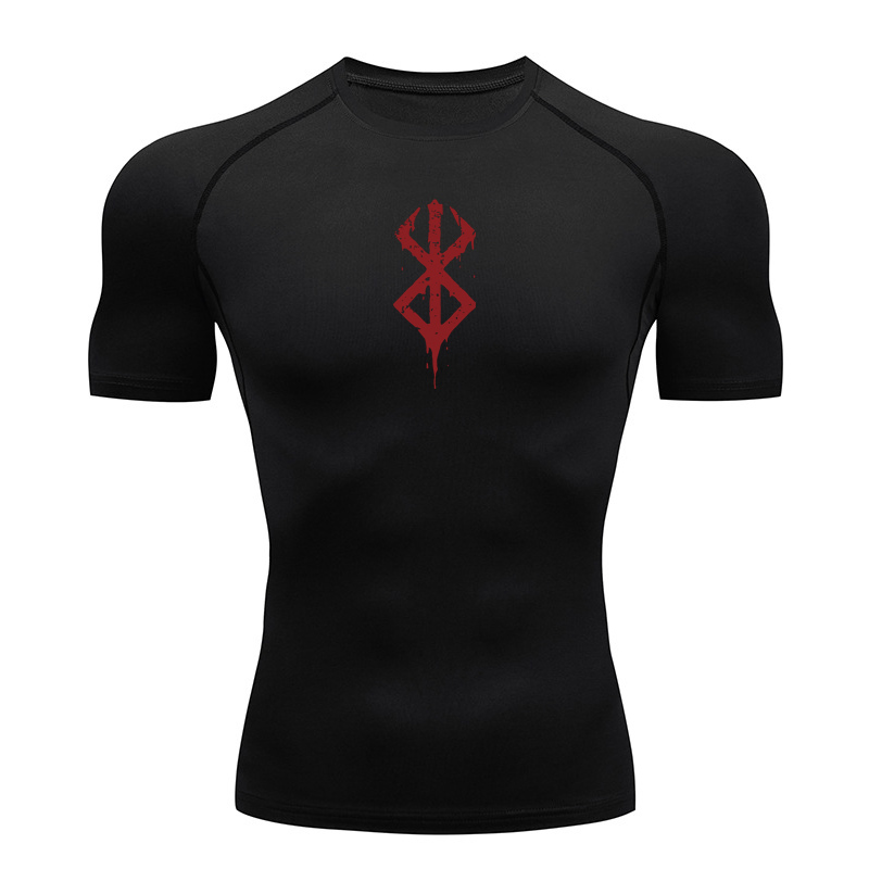 Base Layer Top - قمصان ضاغطة مطبوعة للرجال، قمصان صيفية